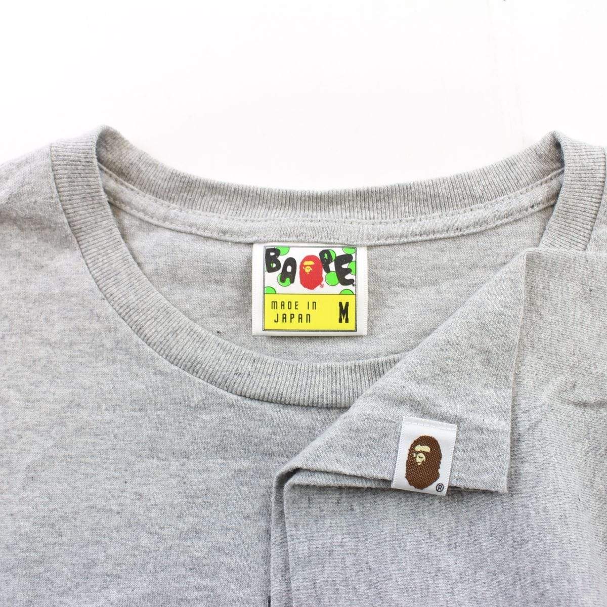 Bape Black College Logo Tee Grey - SaruGeneral