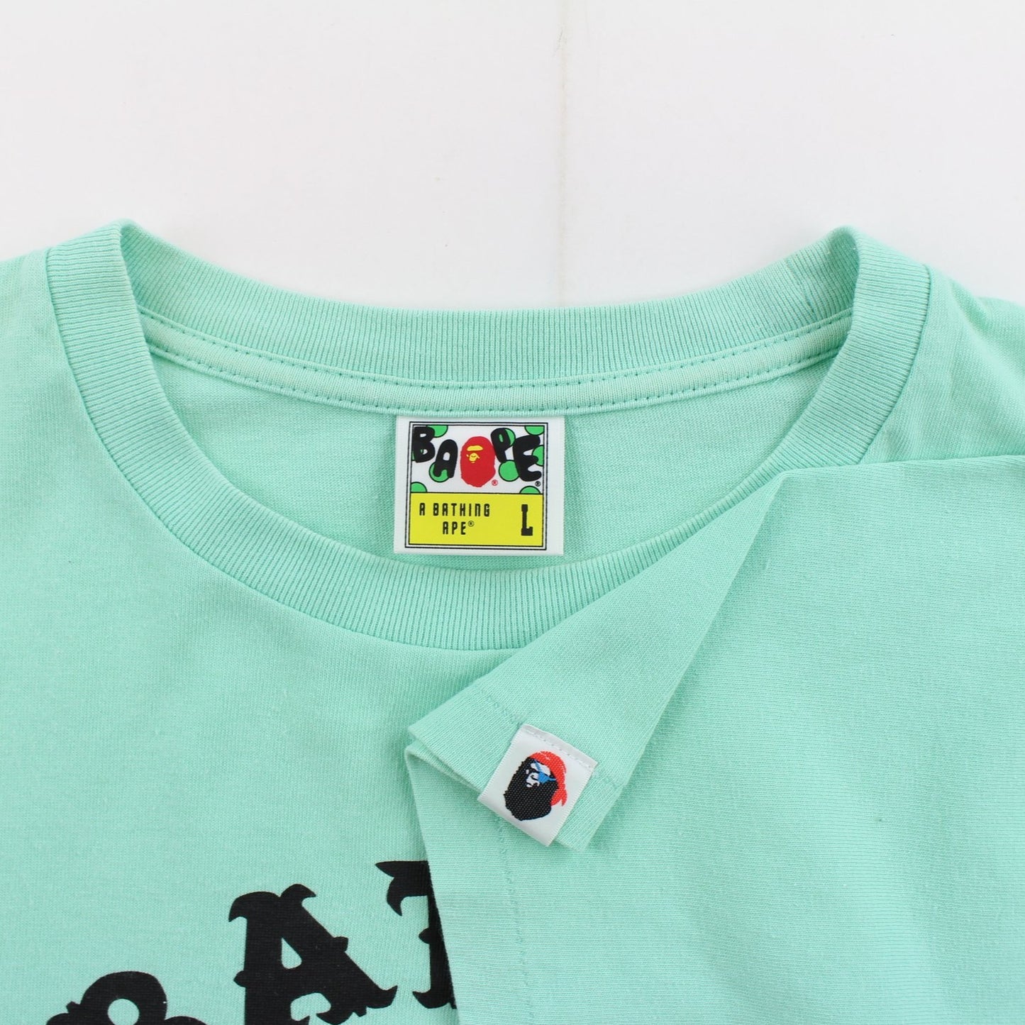 Bape Pirate Store College Logo Tee blue - SARUUK