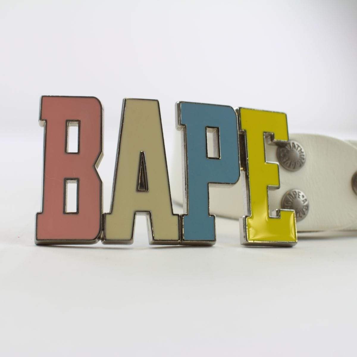 Bape Candy Text Belt-White - SaruGeneral