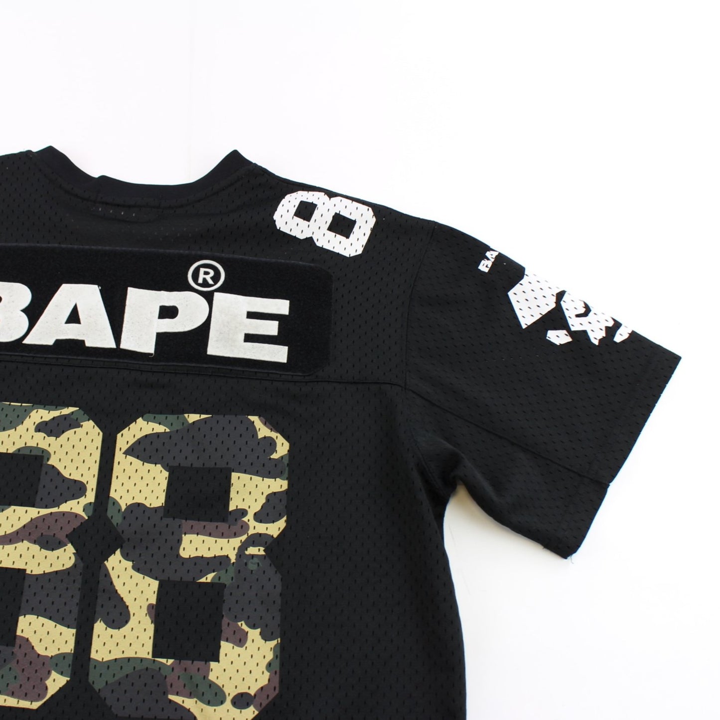 Bape 1st yellow 88 Camo Mesh Jersey Black - SARUUK