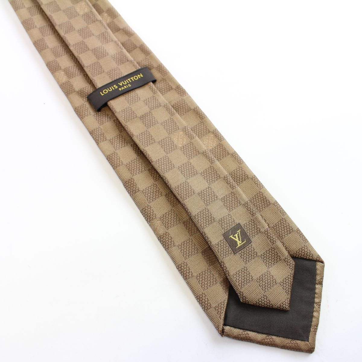 Louis vuitton checkered tie brown - SaruGeneral