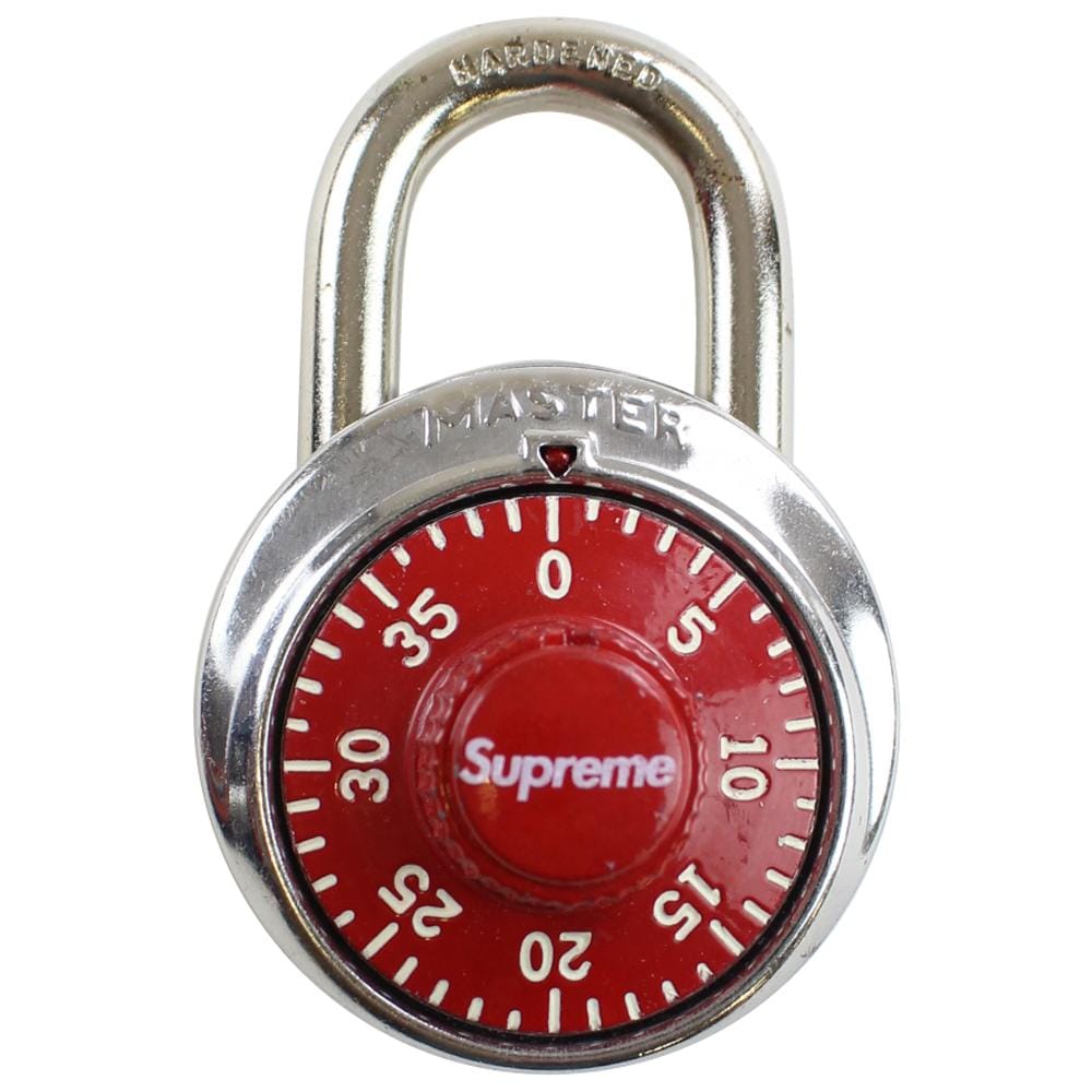 アクセサリー Supreme Master Lock 2008AW Supreme Master Lock Numeric Combination Lock Red Black S/S