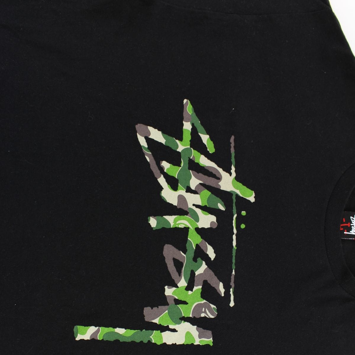 Bape x Stussy 30th Anniversary Tee Black - SARUUK