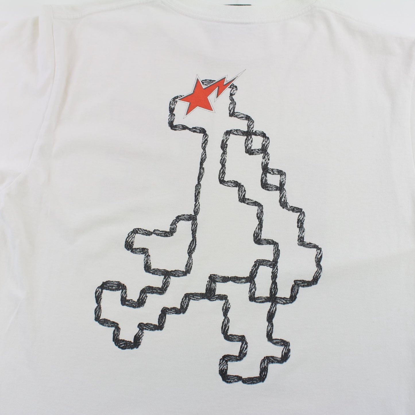 Bape Bapesta puzzle dino Text Logo Tee White - SARUUK
