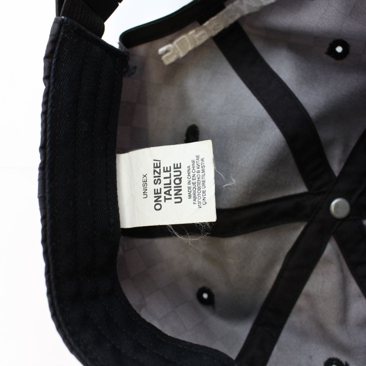 supreme x the north face tnf black checkered 6panel 2011 - SaruGeneral