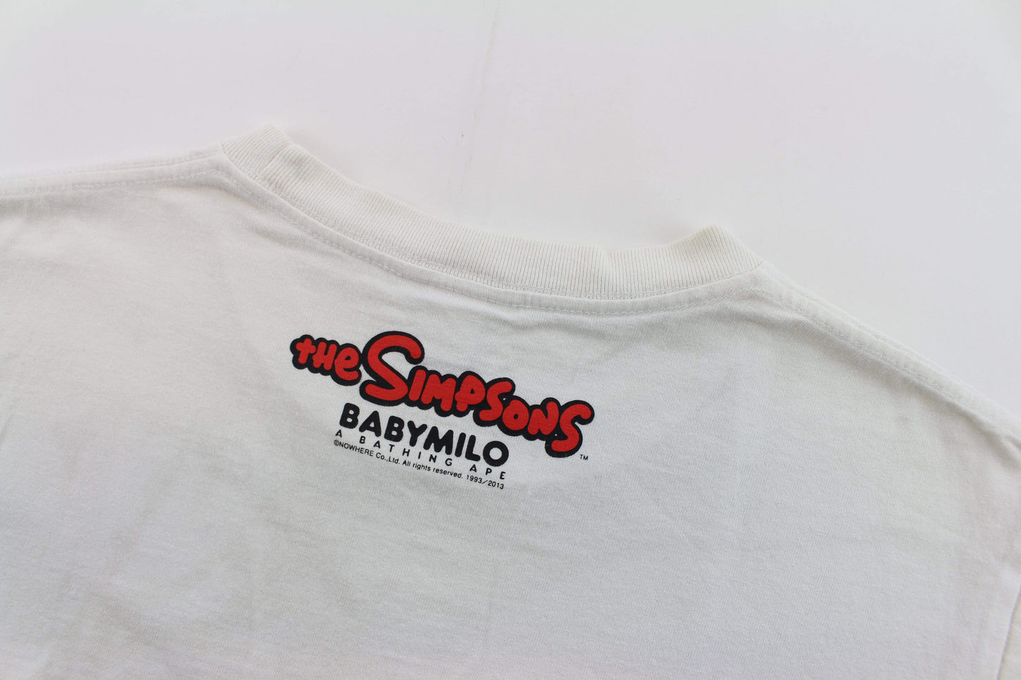 Bape x Simpsons Bart Milo Tee White - SaruGeneral