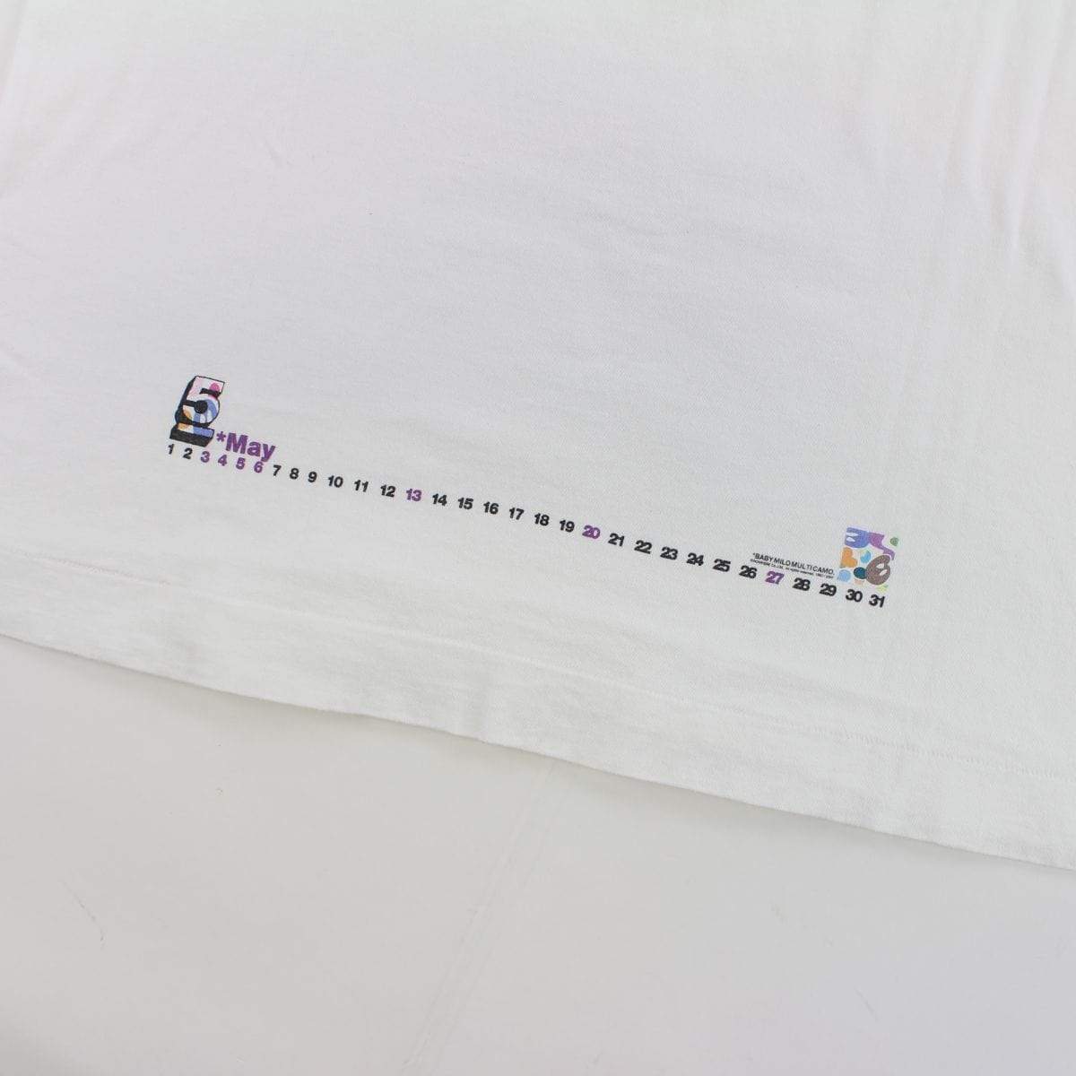 Bape Multi Logo Multicolour Tee White - SaruGeneral
