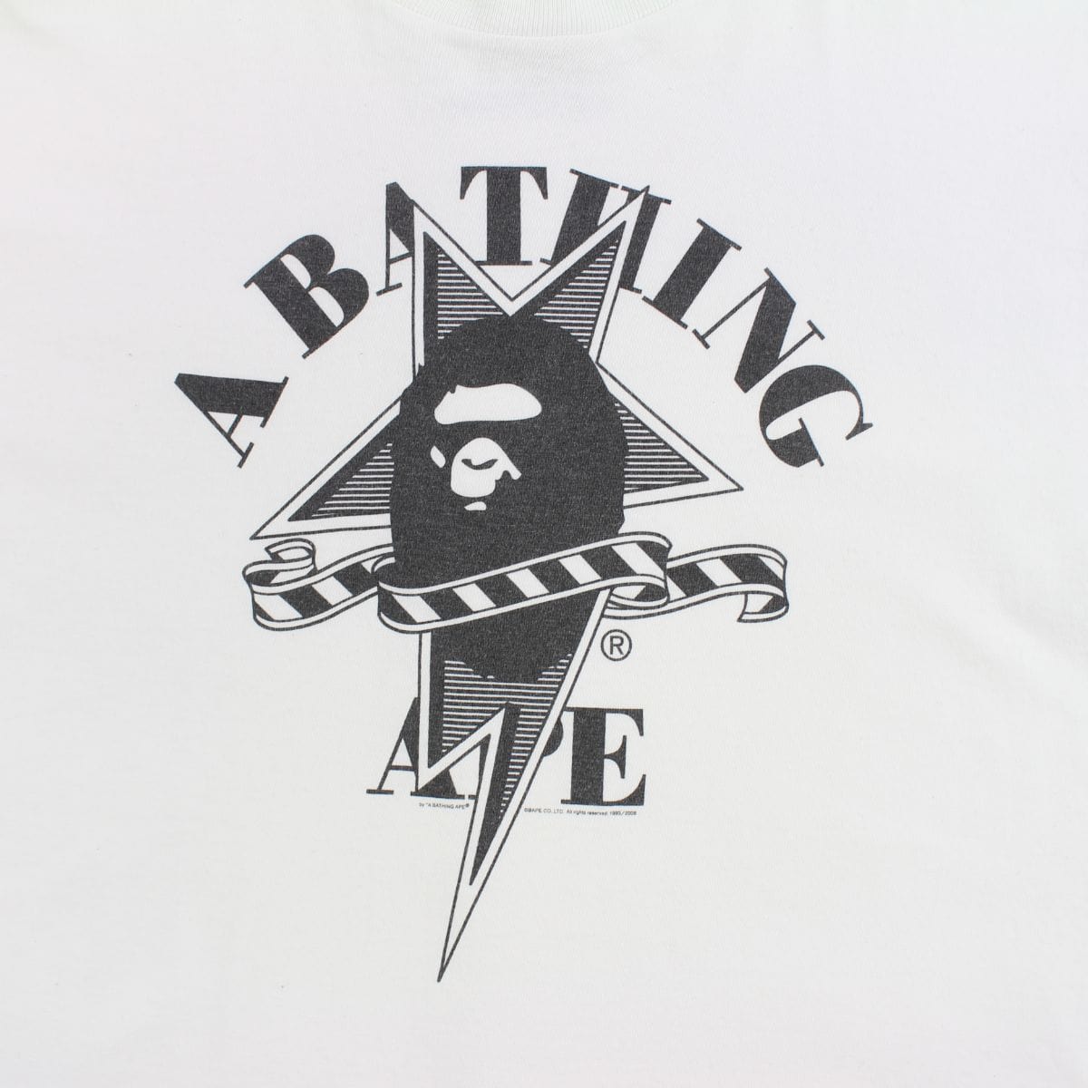 Bape College Logo Bapesta Tee White - SARUUK