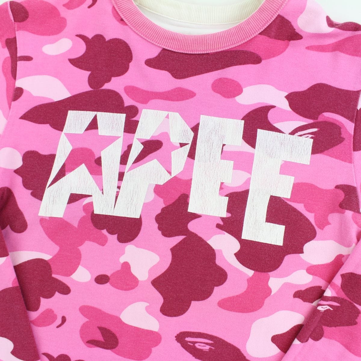Bape Pink Camo LS Reversible Tee - SARUUK