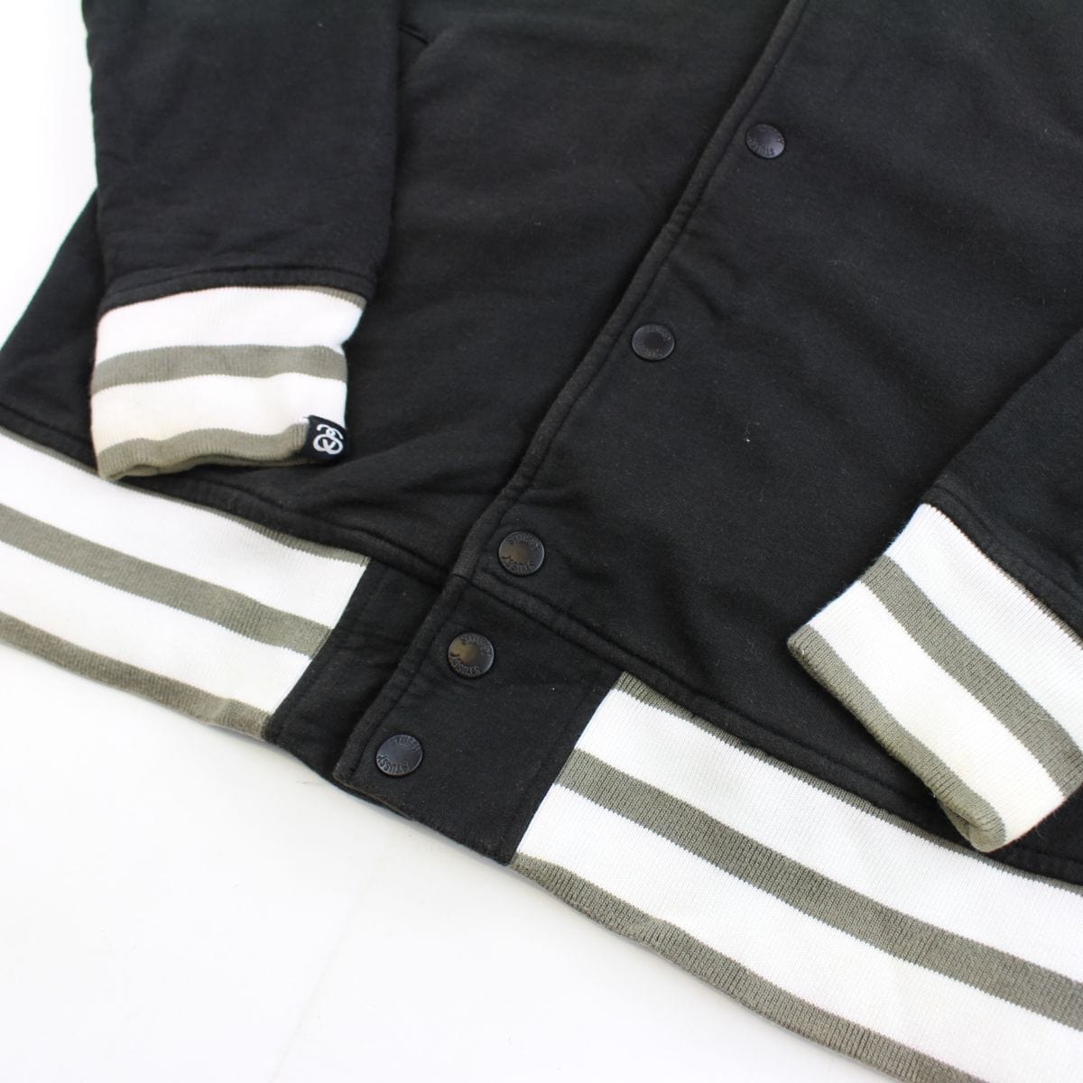 Stussy Livin Large Varsity Jacket Black - SARUUK