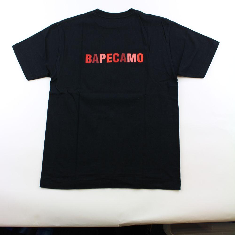 Bape Red Camo Ape Face Tee Black - SaruGeneral