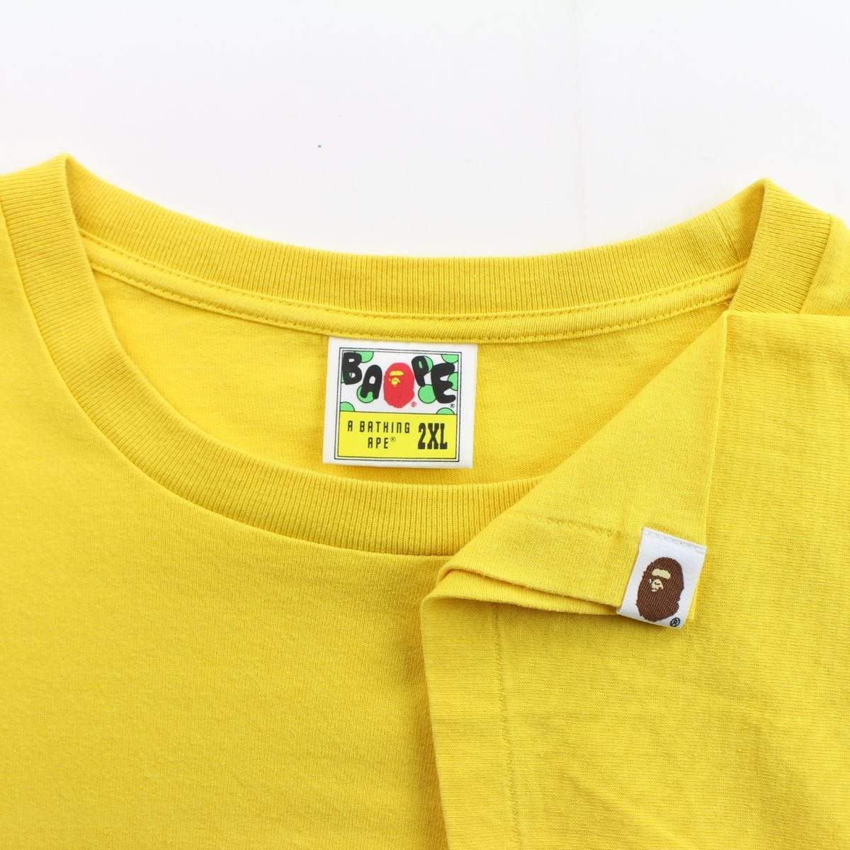 bape point head logo tee yellow - SaruGeneral