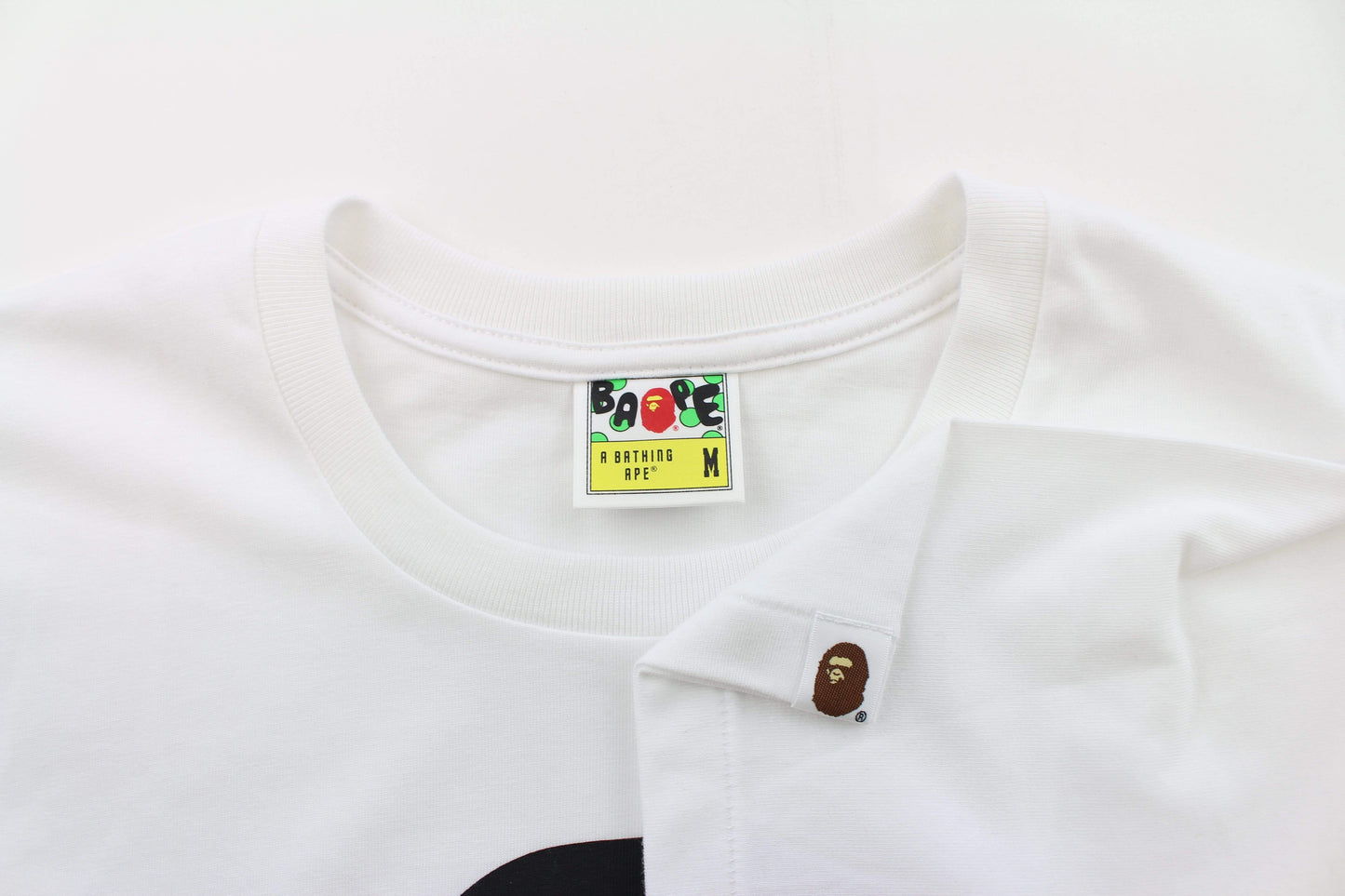 Bape Black Big Ape Logo Tee White - SaruGeneral