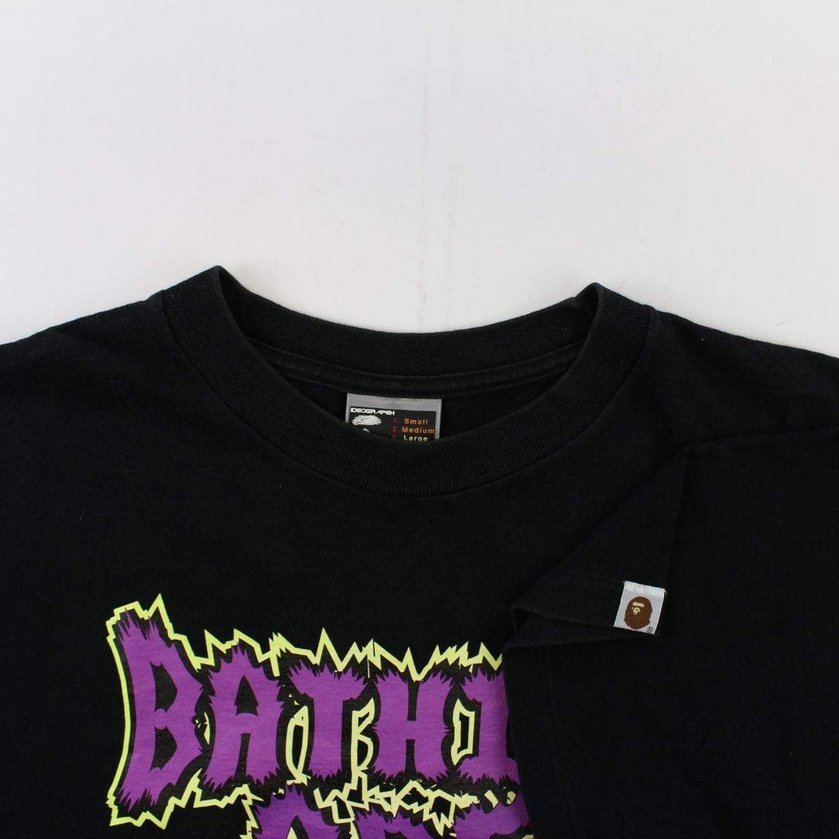 Bape Purple Horror Text Tee Black - SaruGeneral