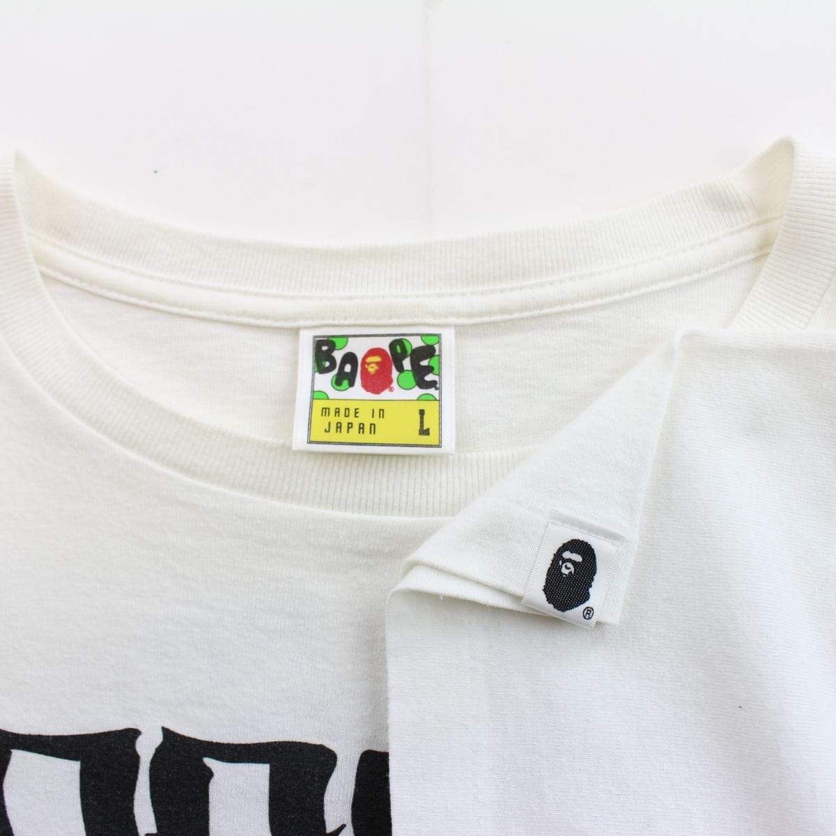Bape x Undefeated Damn Dirty Ape logo tee white - SaruGeneral