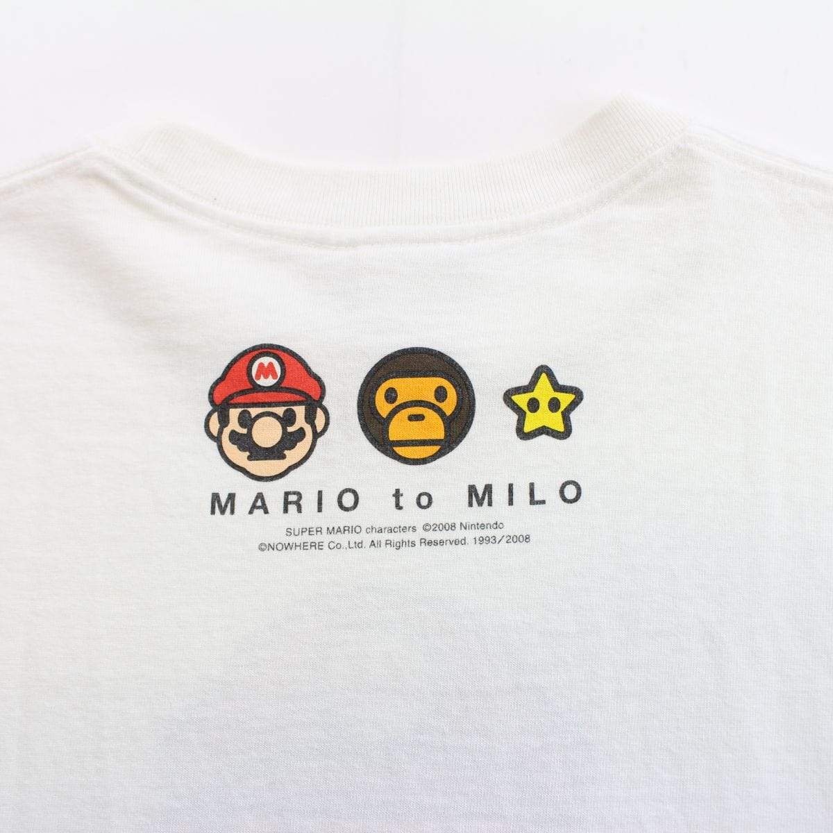 Bape baby milo x mario logo tee white - SaruGeneral