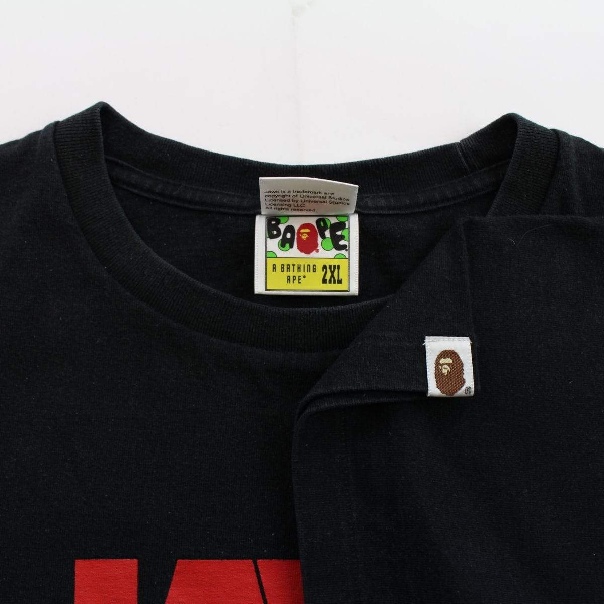 Bape x Jaws Logo Tee Navy 2016 - SaruGeneral