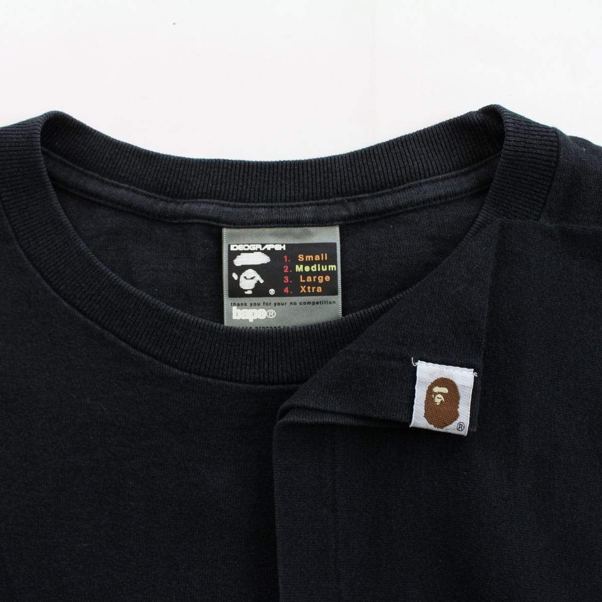 bape pink camo text tee black - SaruGeneral