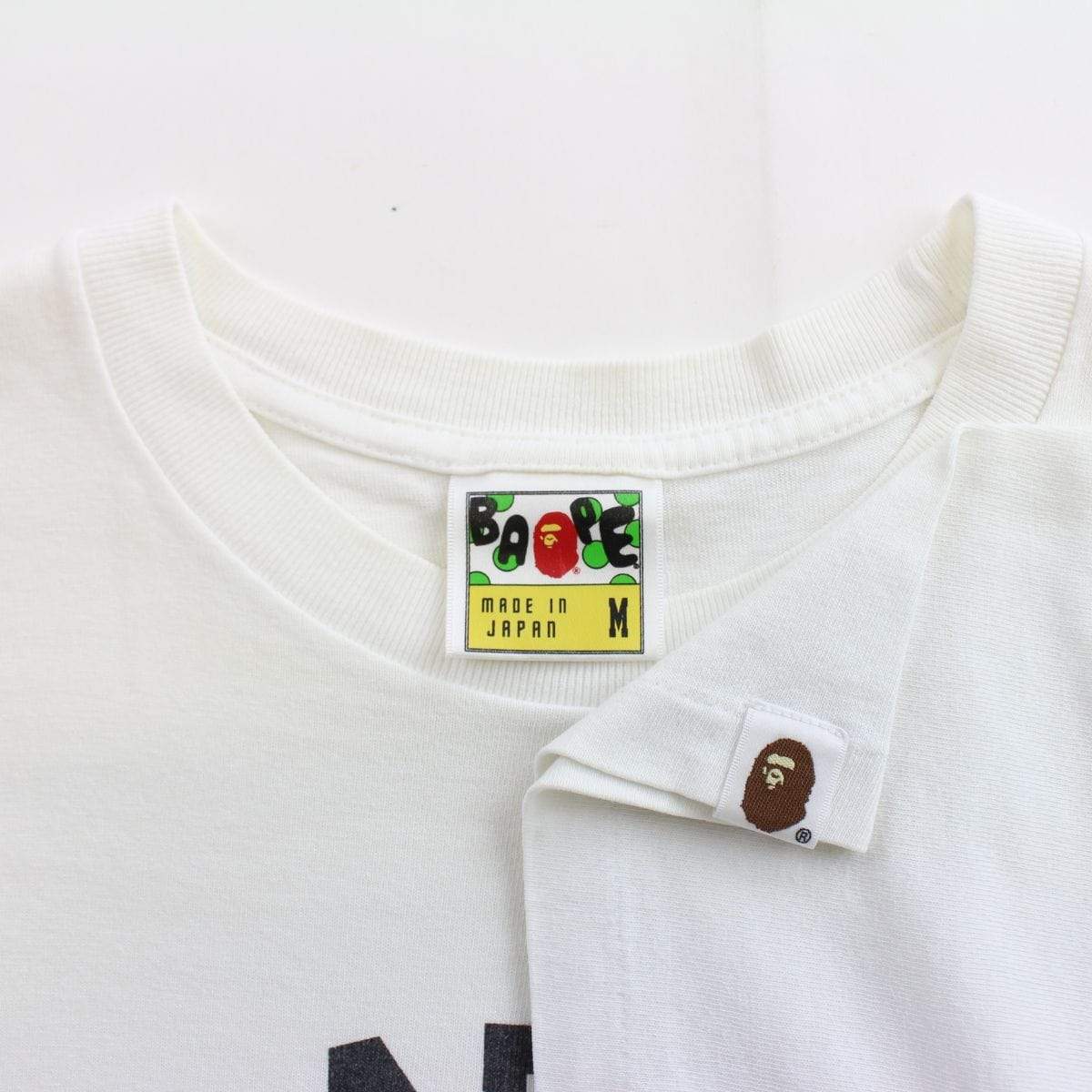 bape Halloween ghost 08 college logo tee white - SaruGeneral