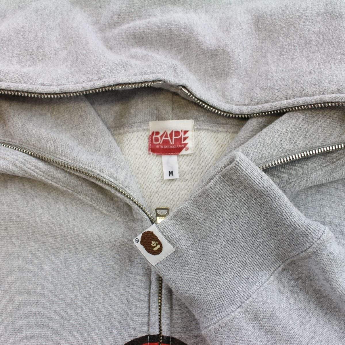 bape x dc comics superman full zip grey - SaruGeneral