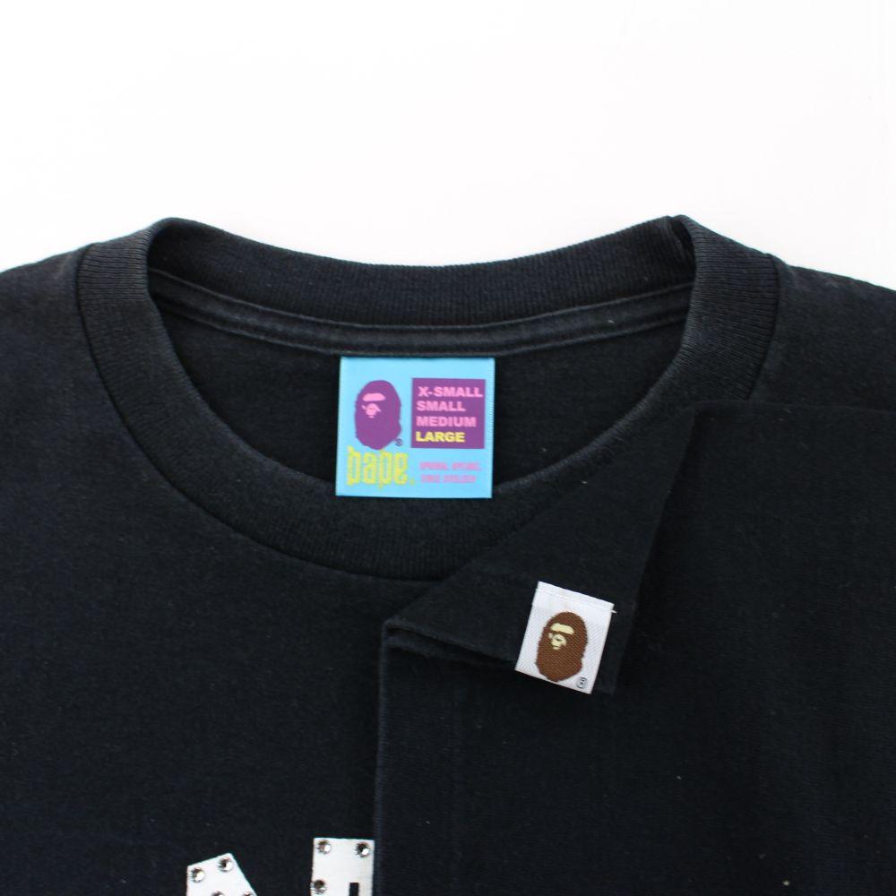 Bape Swarovski College Logo Tee Black - SaruGeneral