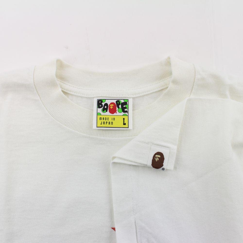 Bape 4 Big Ape Logo Tee White - SaruGeneral