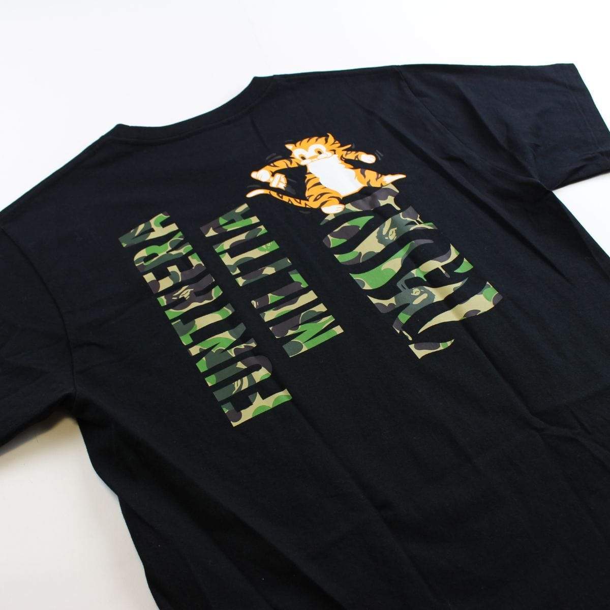bape abc green camo tiger face tee black - SaruGeneral