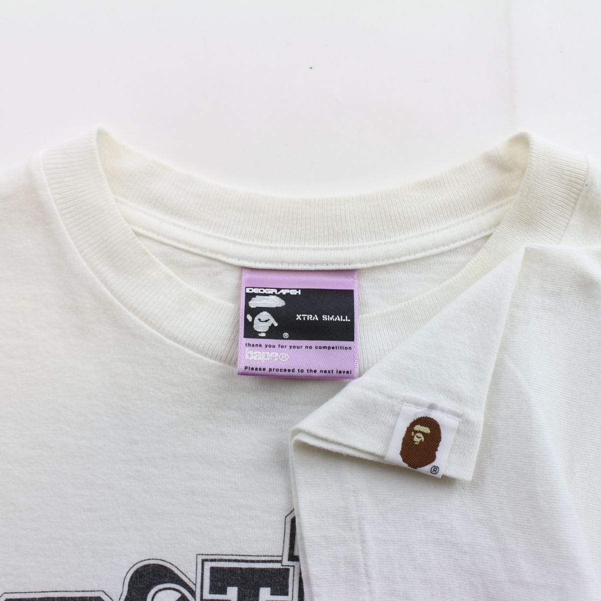 bape mad leopard college logo tee white - SaruGeneral