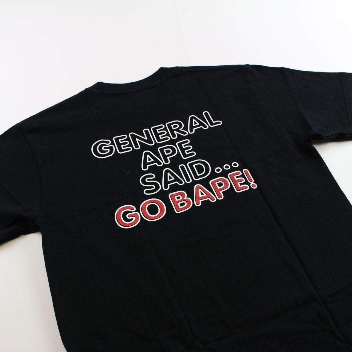 Bape baby milo generals red helmet tee black - SaruGeneral