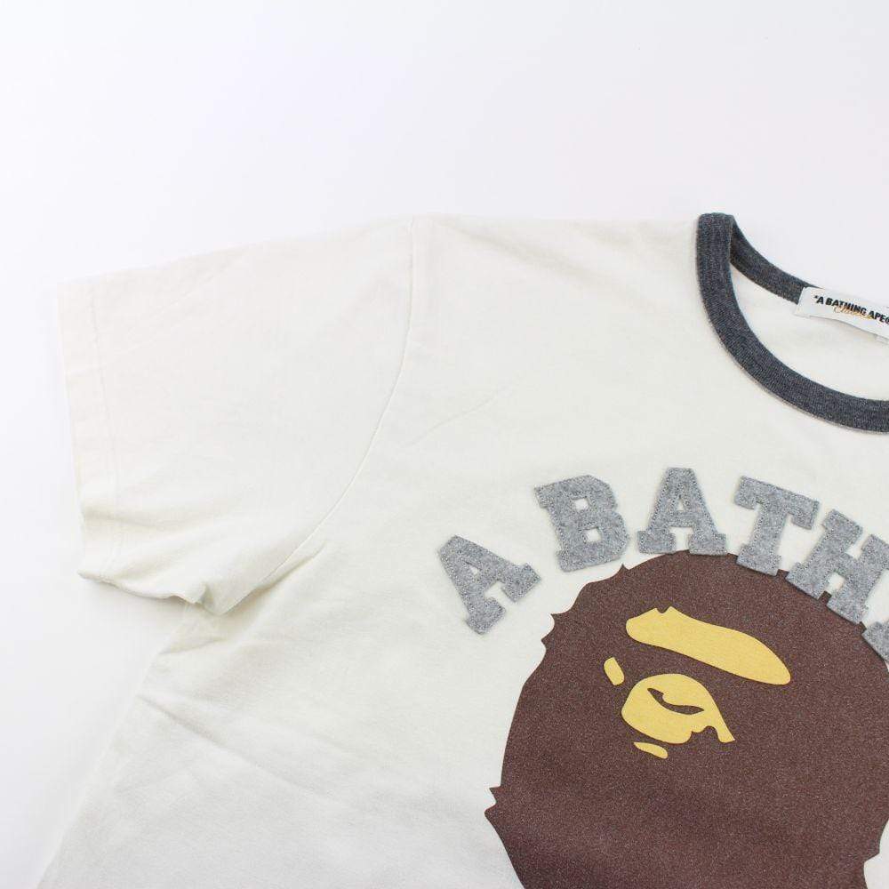 Bape College Logo Big Ape Tee White - SaruGeneral