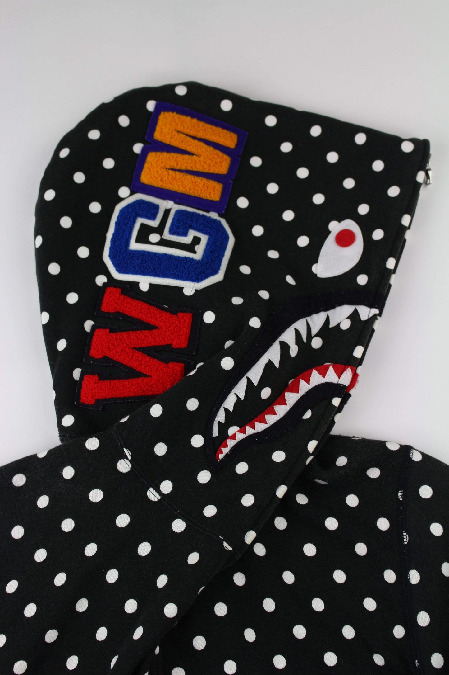 Bape Polkadot Shark Hoodie Black - SaruGeneral