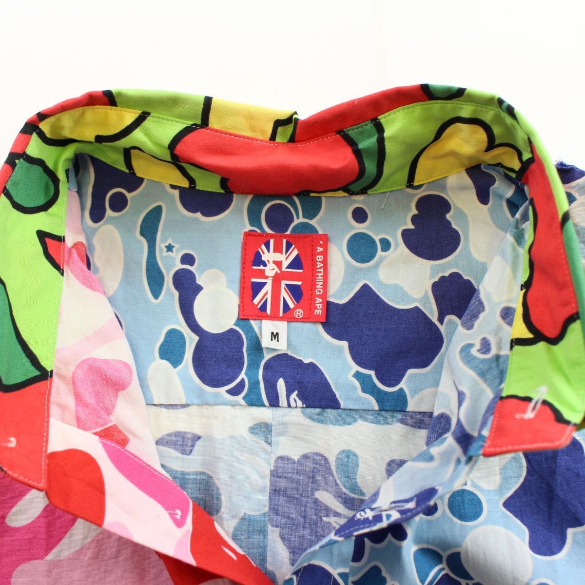 bape psyche abc pink blue camo shirt - SaruGeneral