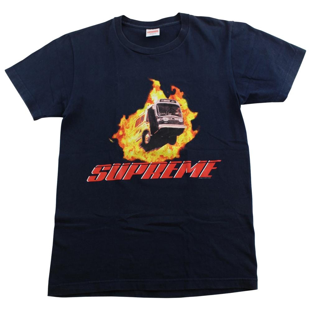 supreme flame bus tee navy SARUGENERAL