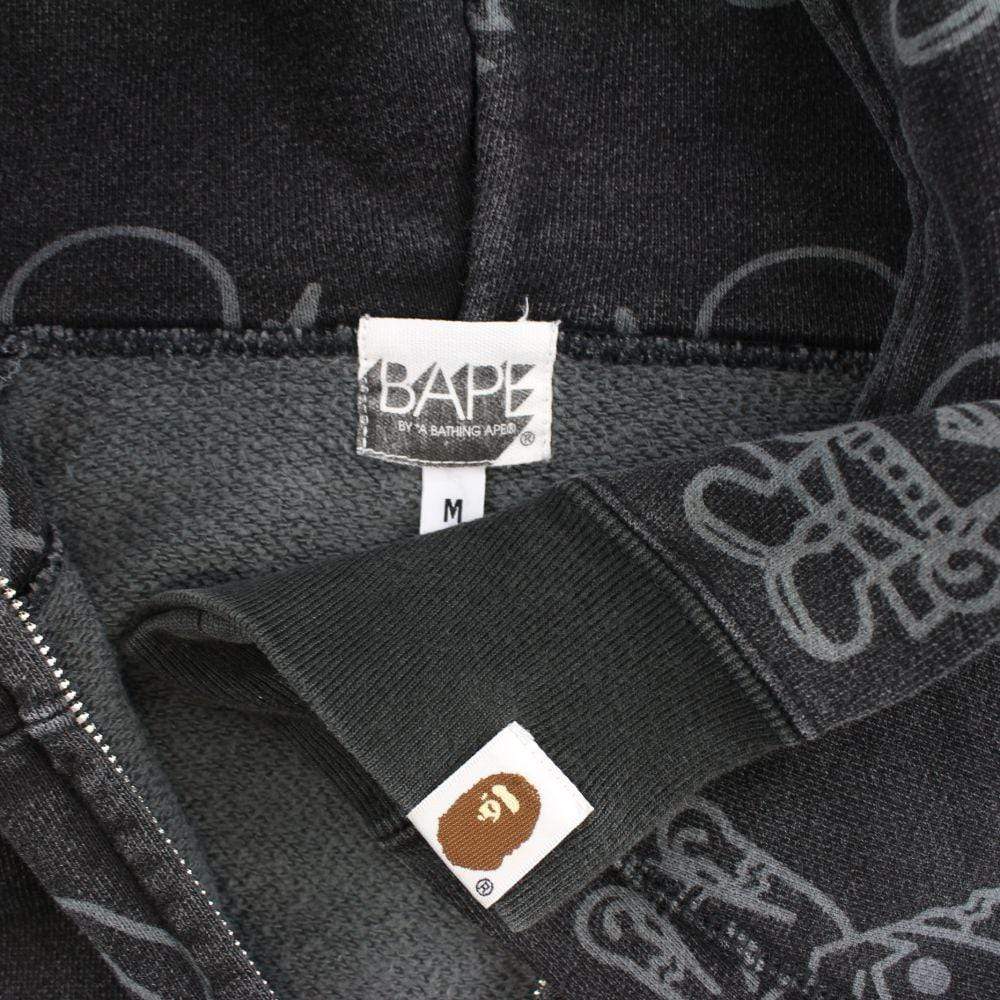 Bape x DC Comics All over Figures Hoodie Black - SaruGeneral