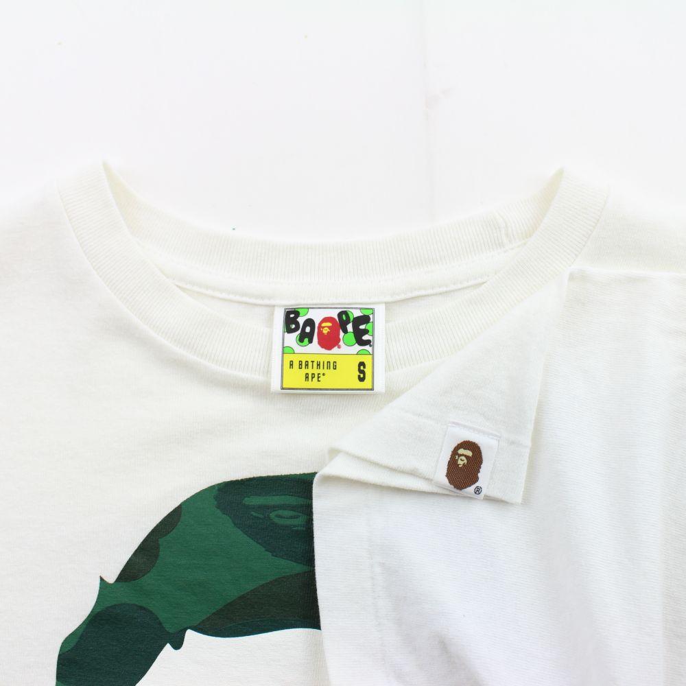 bape bottle green camo big ape tee white - SaruGeneral
