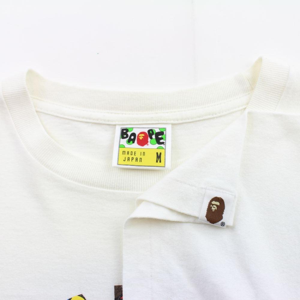 bape multi banana college logo tee white - SaruGeneral