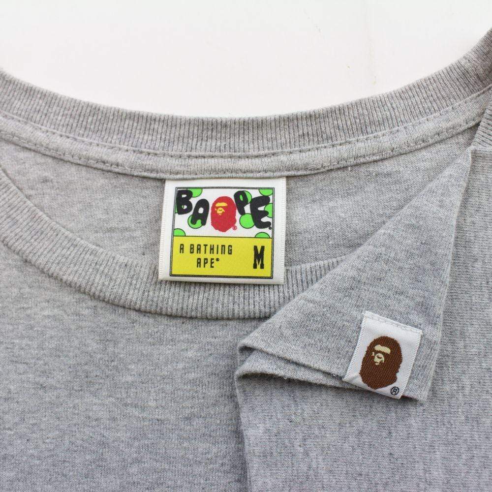 bape point head logo tee grey - SaruGeneral