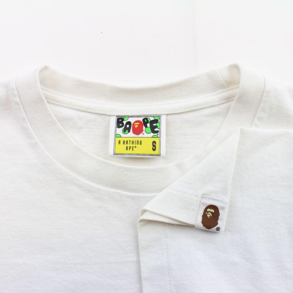 bape ape logo c75 tee white - SaruGeneral