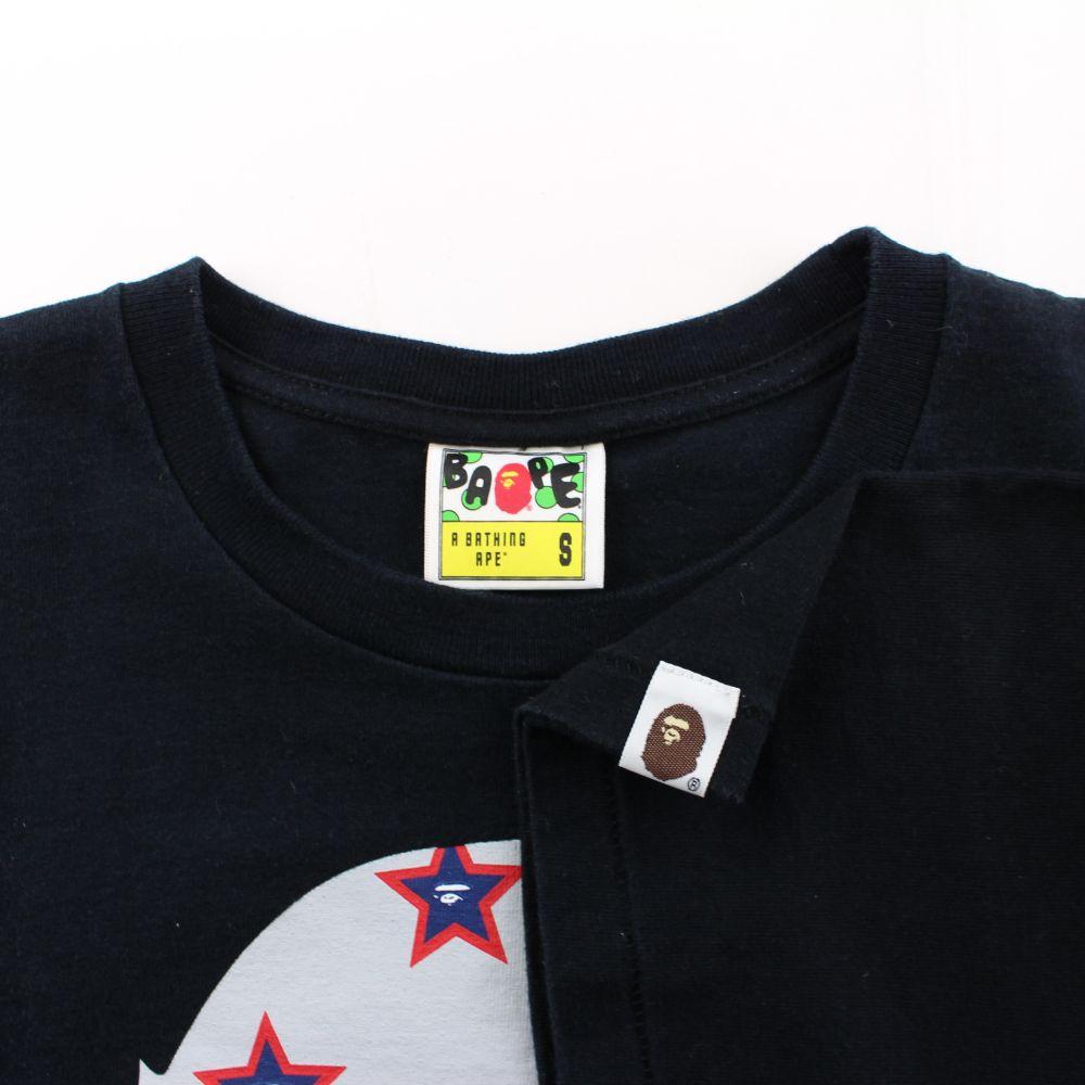Bape Stars Big Ape Logo Tee Black - SaruGeneral