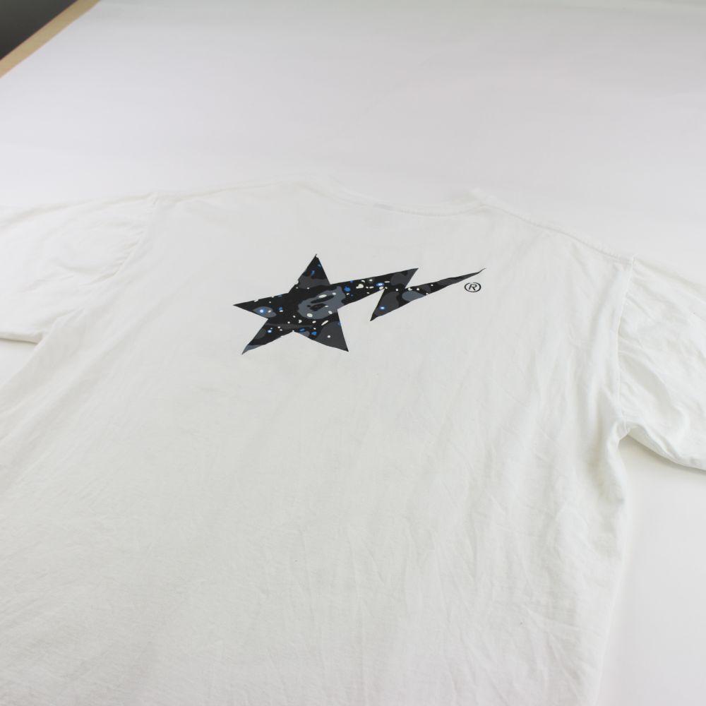 Bapesta spacecamo Logo Tee White - SaruGeneral