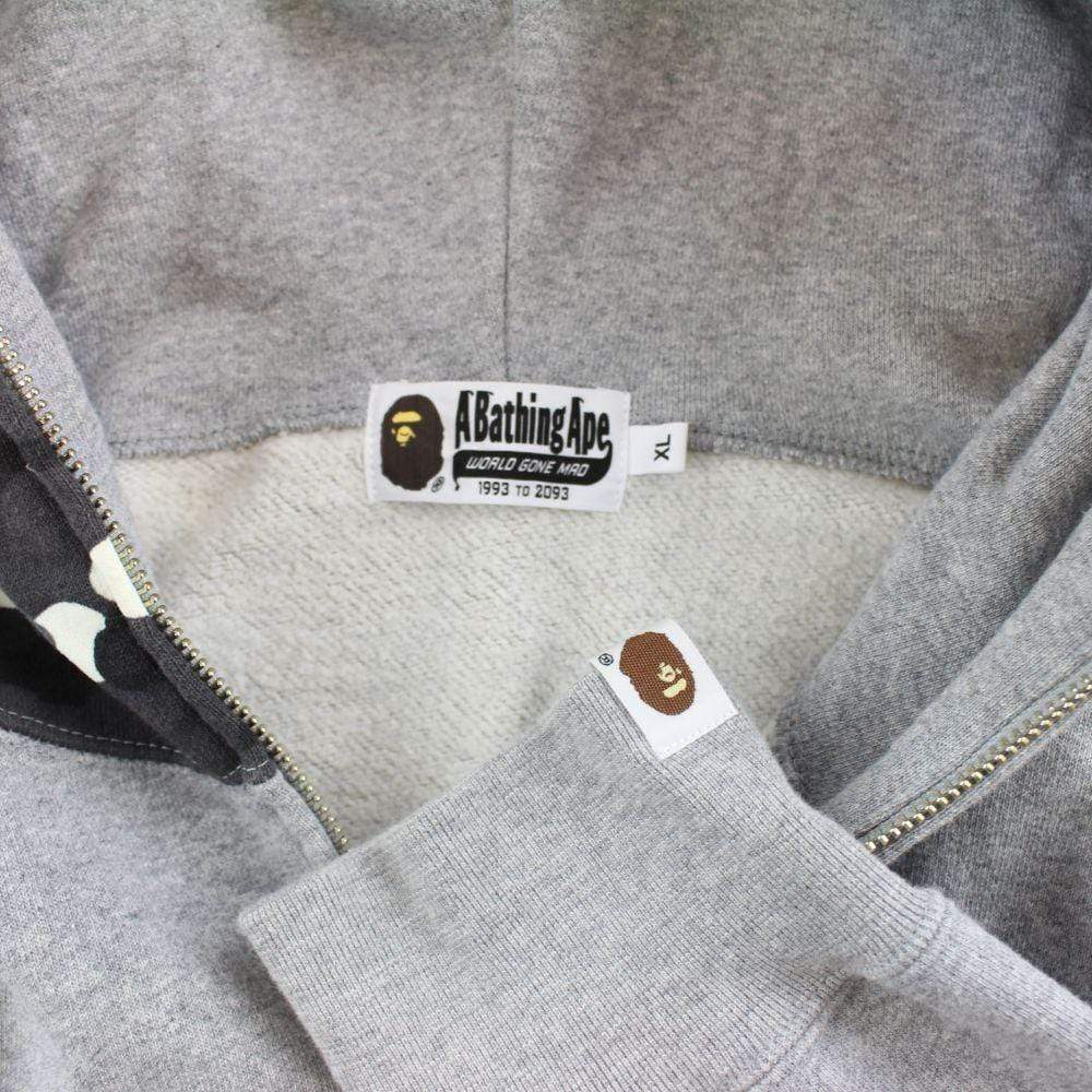 Bape City Camo Shark Face Hoodie Grey - SaruGeneral