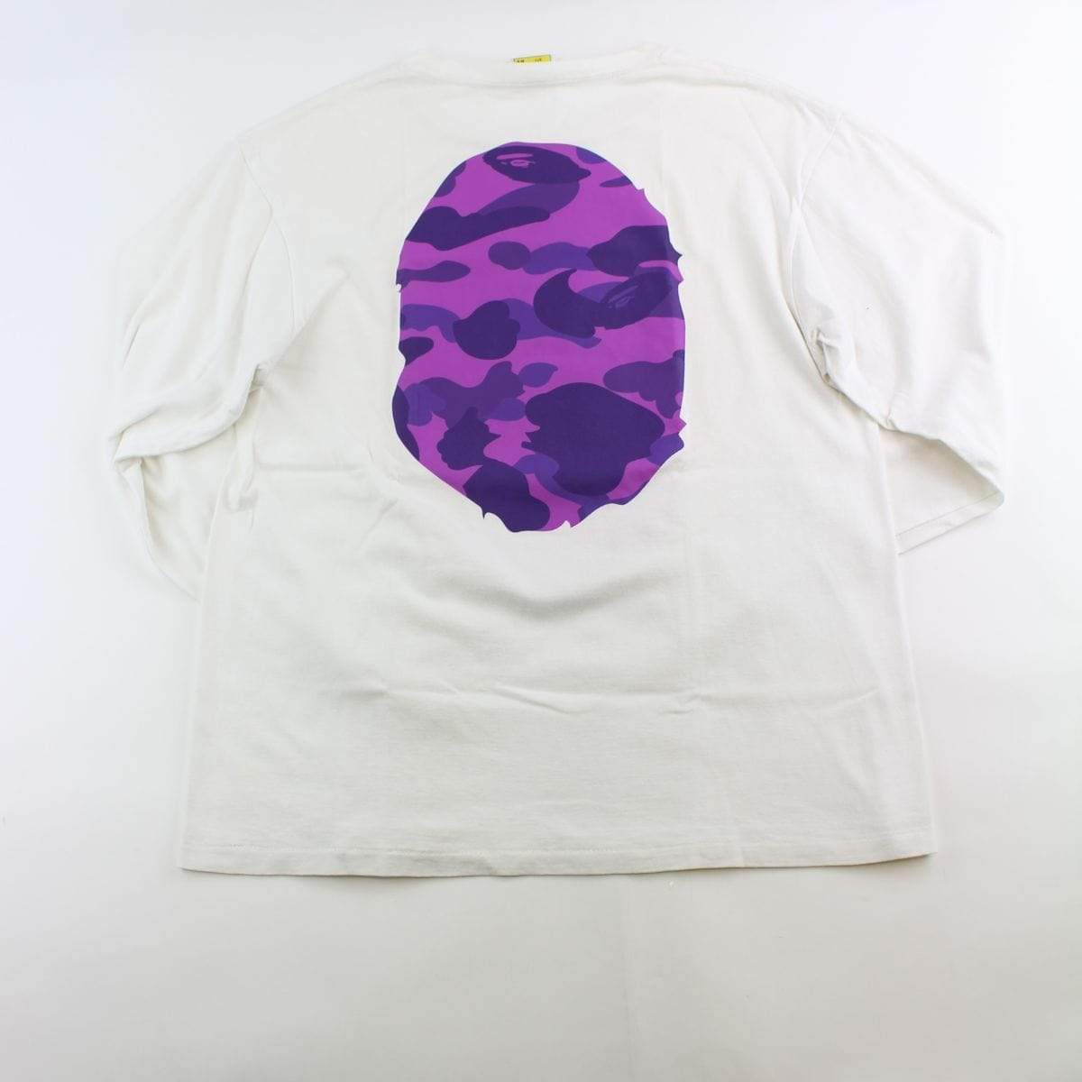 Bape Purple Camo Big Ape Logo LS White - SaruGeneral