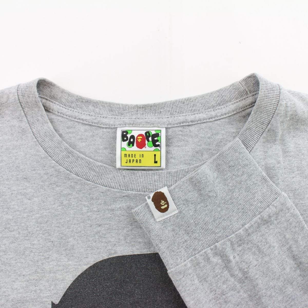 Bape Planet of Big Ape Text LS Grey - SaruGeneral