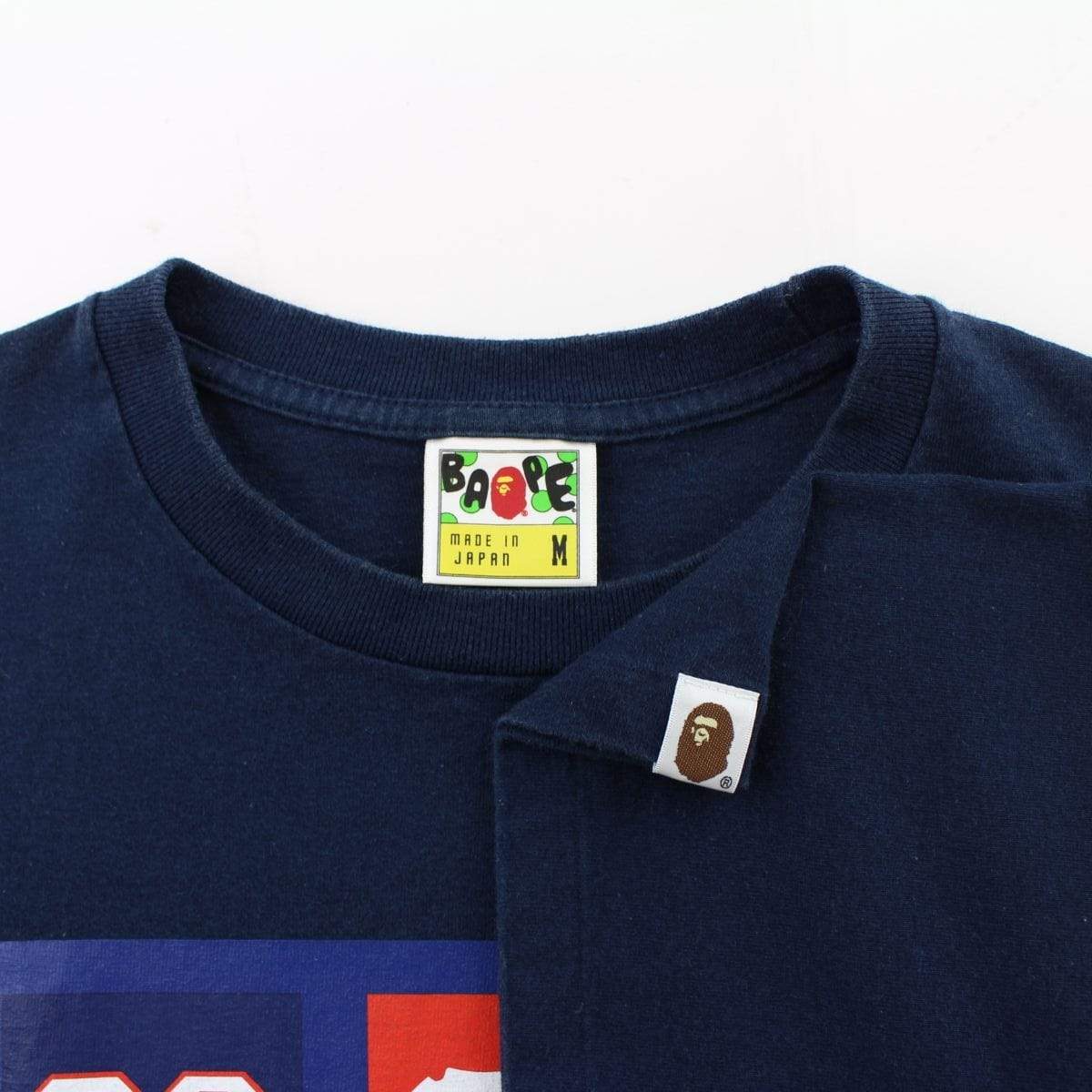 Bape 62 Ape Logo Tee Navy - SaruGeneral