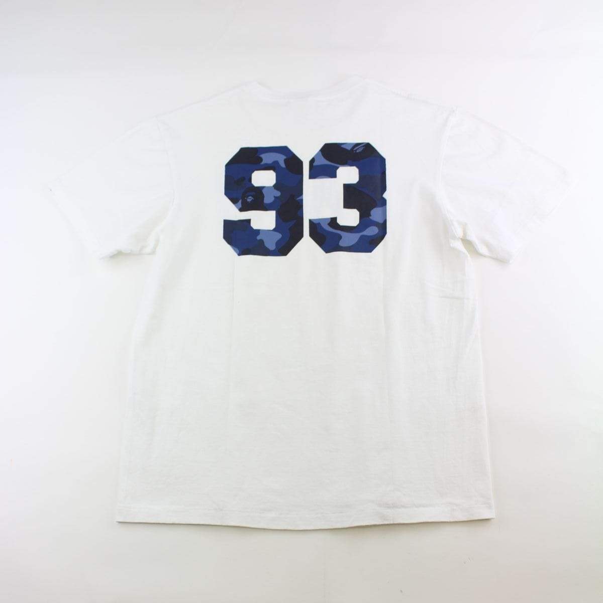 Bape Blue Camo Text Tee White - SaruGeneral