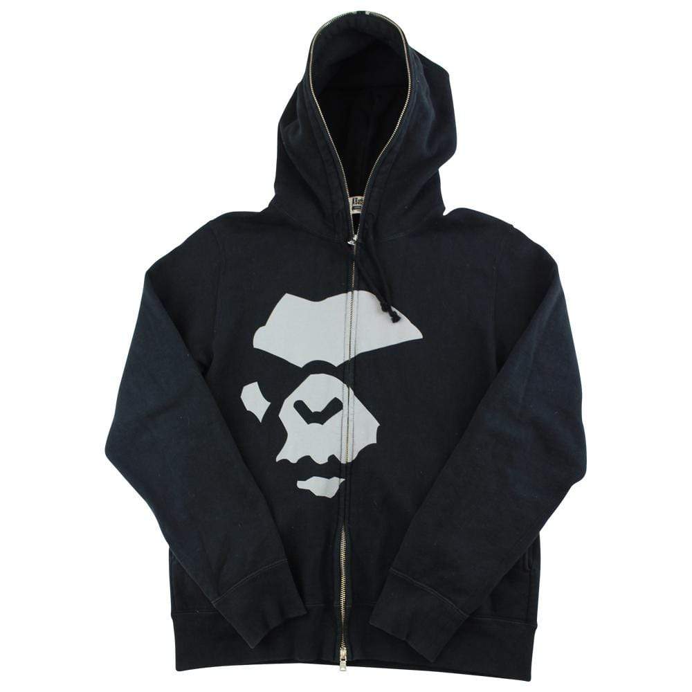 Bape Angry Face Logo Full Zip Black – SARUGENERAL