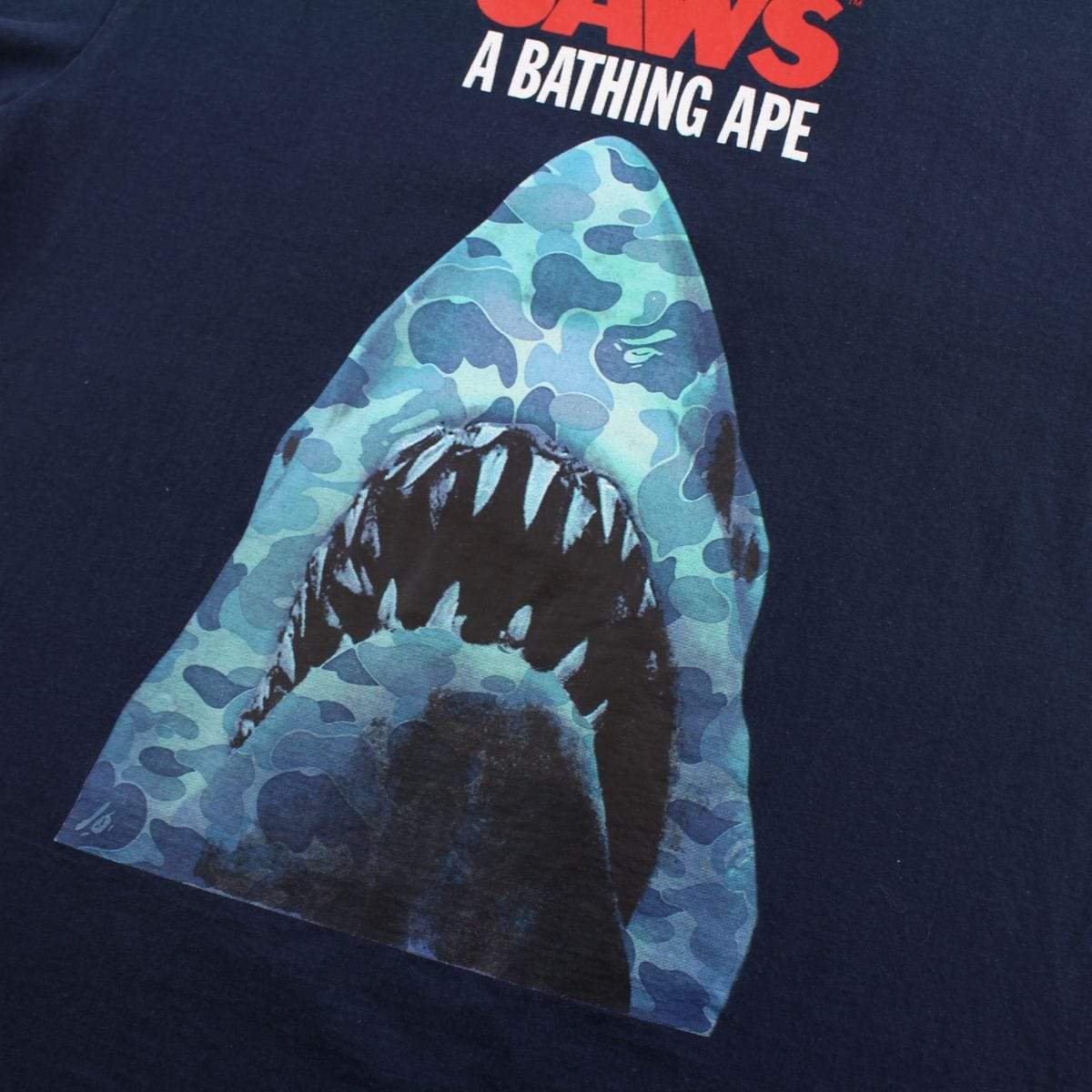 Bape x Jaws Tee Navy - SaruGeneral