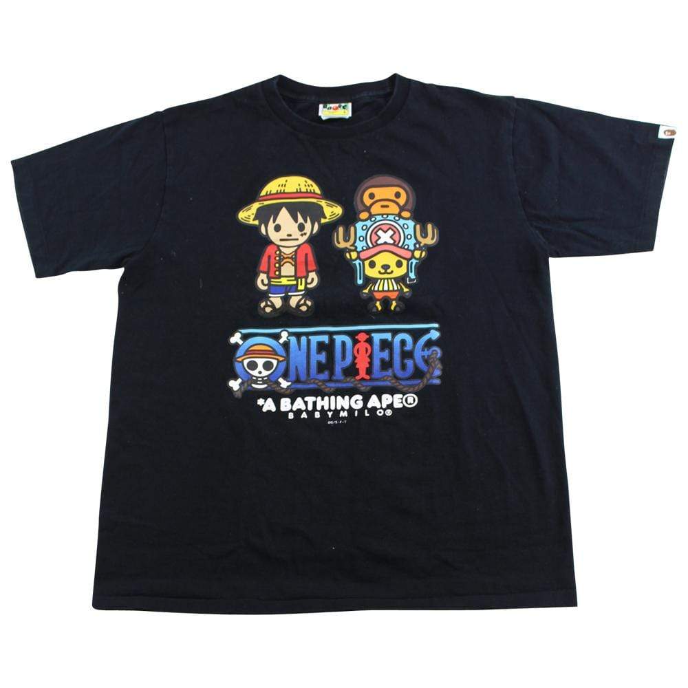 A BATHING APE ×ONE PIECE T（エース）黒 Bape X One Piece Straw Hat Jolly Roger Tee Black BAPE-SS18-124