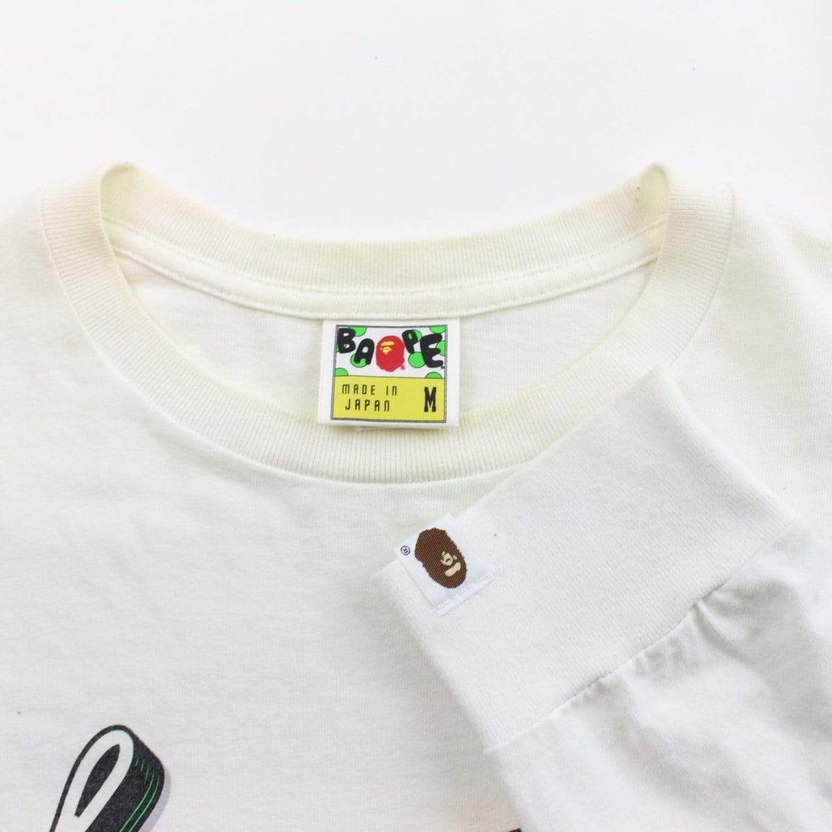 bape green text ls white - SaruGeneral