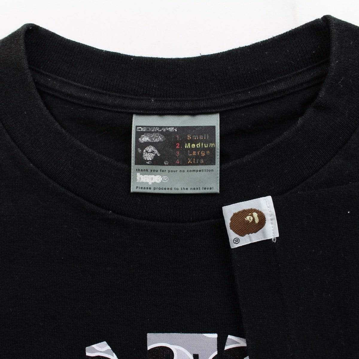 bape grey psyche camo college tee black - SaruGeneral